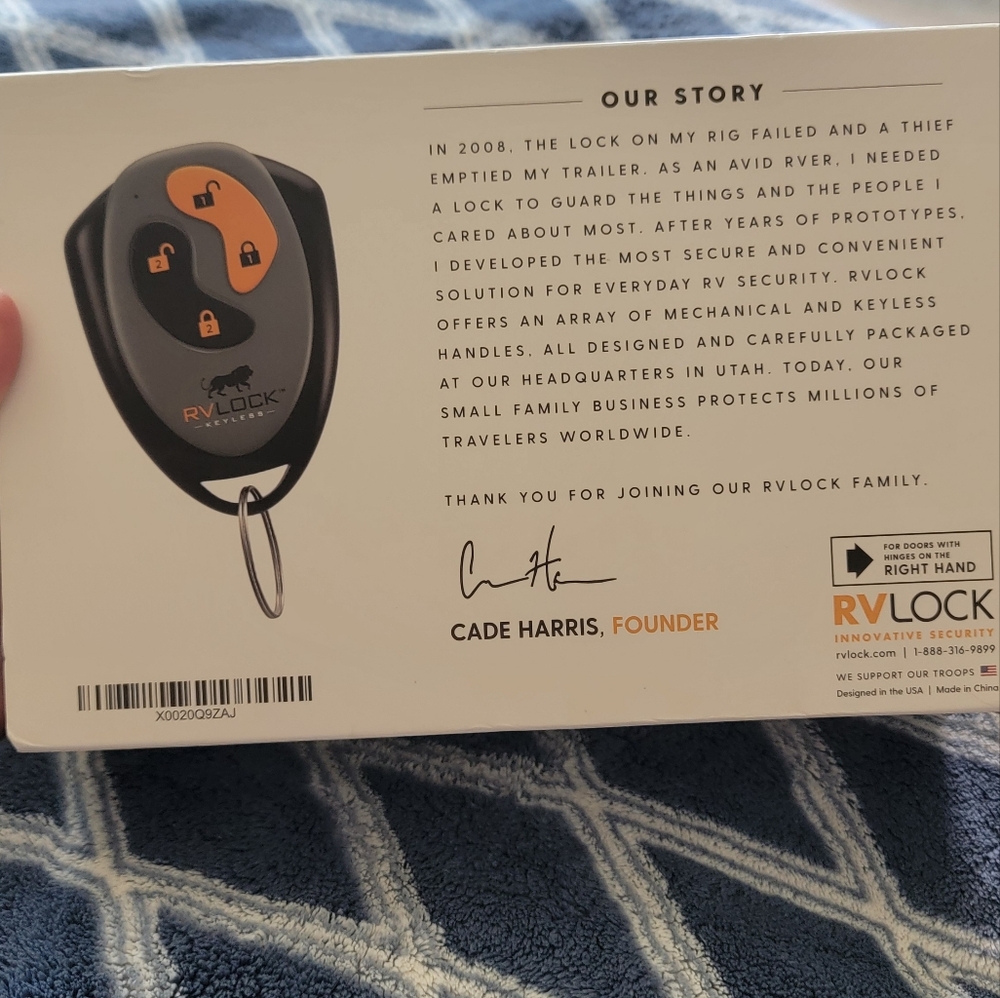 RVLock Keyless Handle with Keypad - Picture 3 of 7